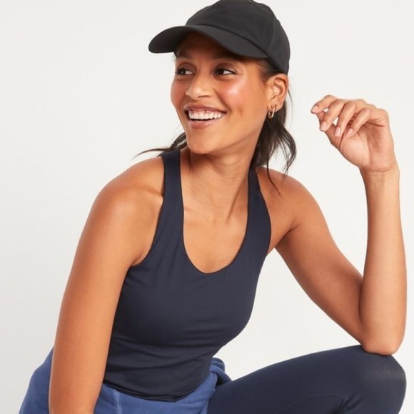 NWT! Navy PowerSoft Cropped Shelf-Bra Tank Top for Women - Multiple Sizes 🤎 - Picture 7 of 11